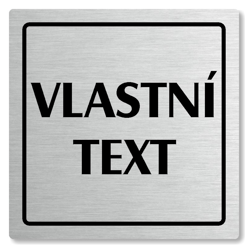 Váš text, 80x80mm, stříbrná, Arizona